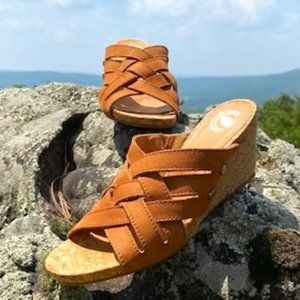 Nurture Anitaa Strappy Leather Wedge Sandals 8M